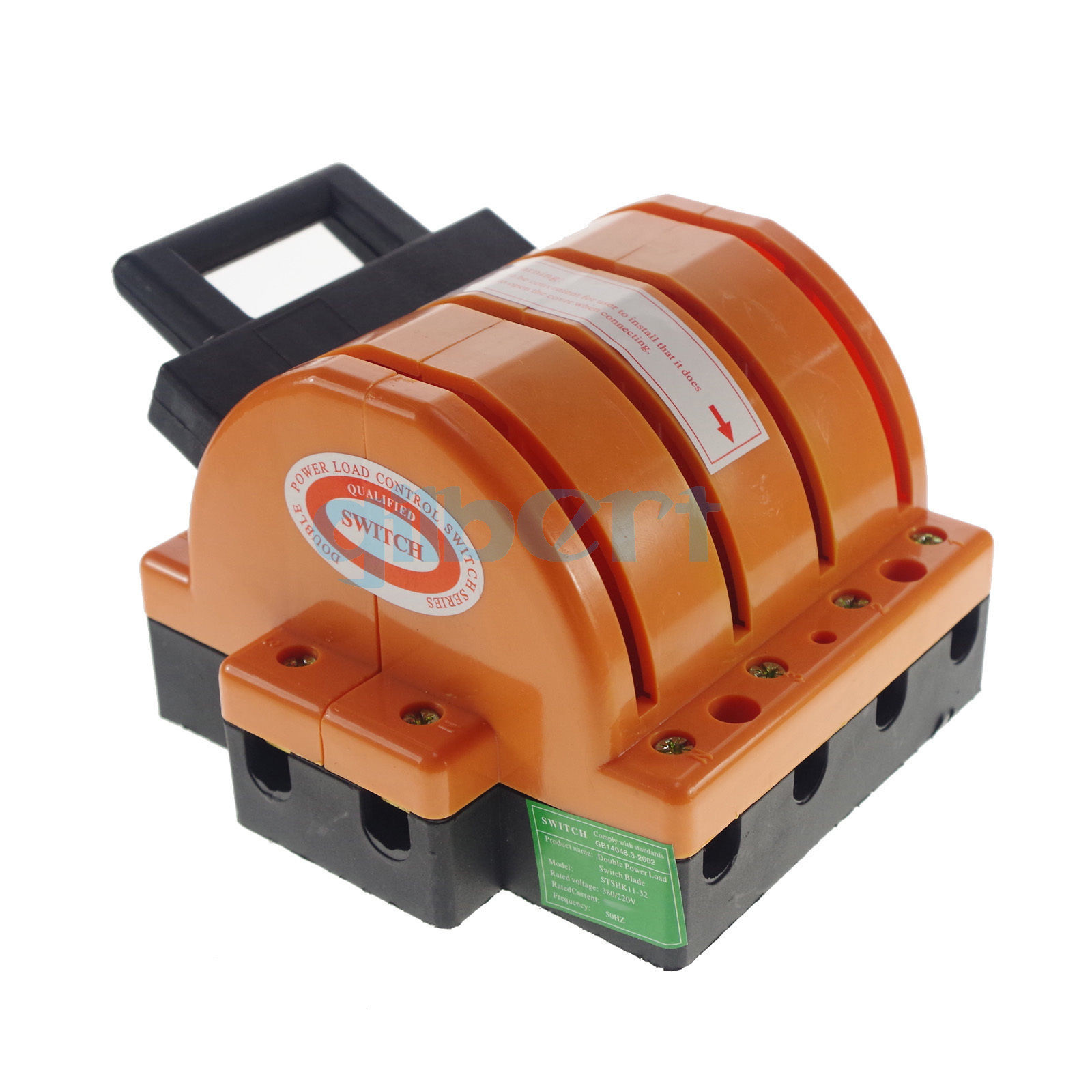4 Pole 60A Double 220/380V Throw Knife Disconnect Switch NEW Plastic Refractory