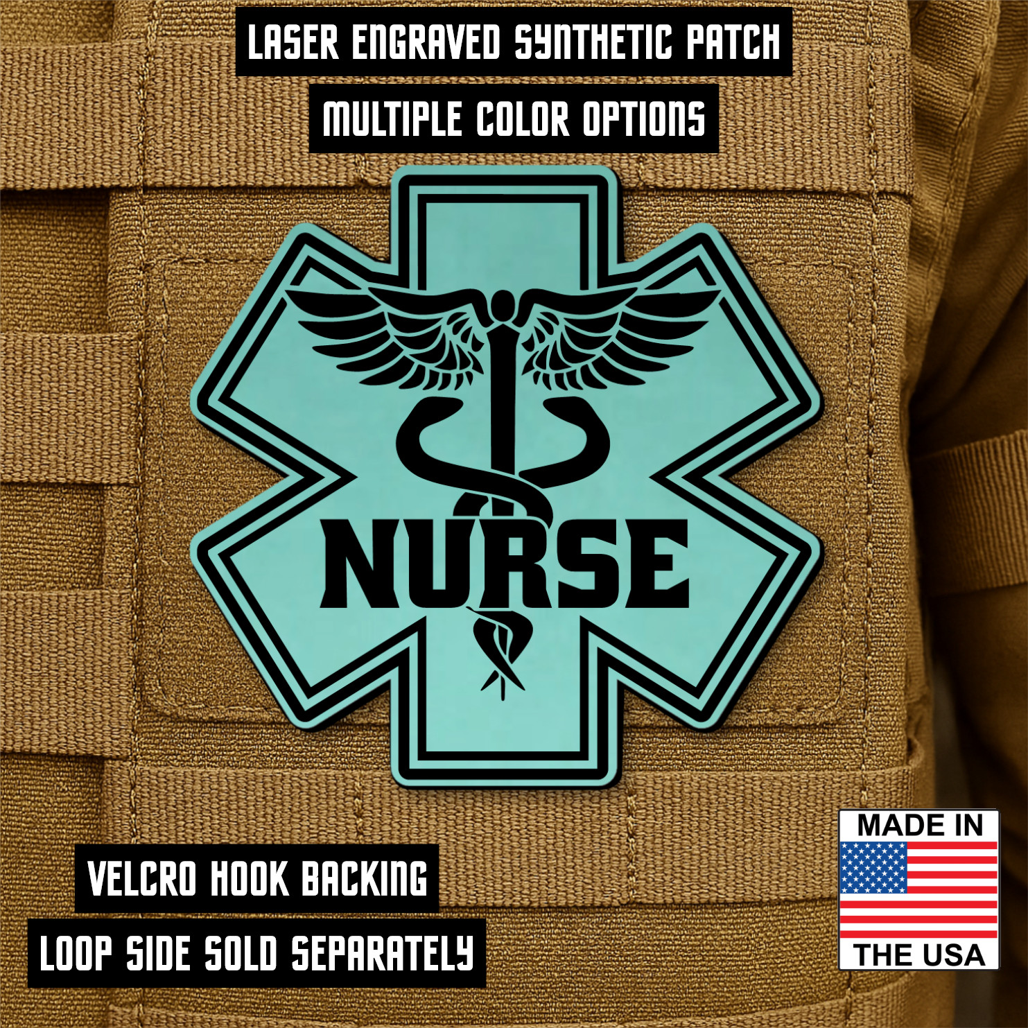 Tactical EMS Nurse Morale Patch, 3 Inch, Laser Engraved, Flight Paramedic EMT