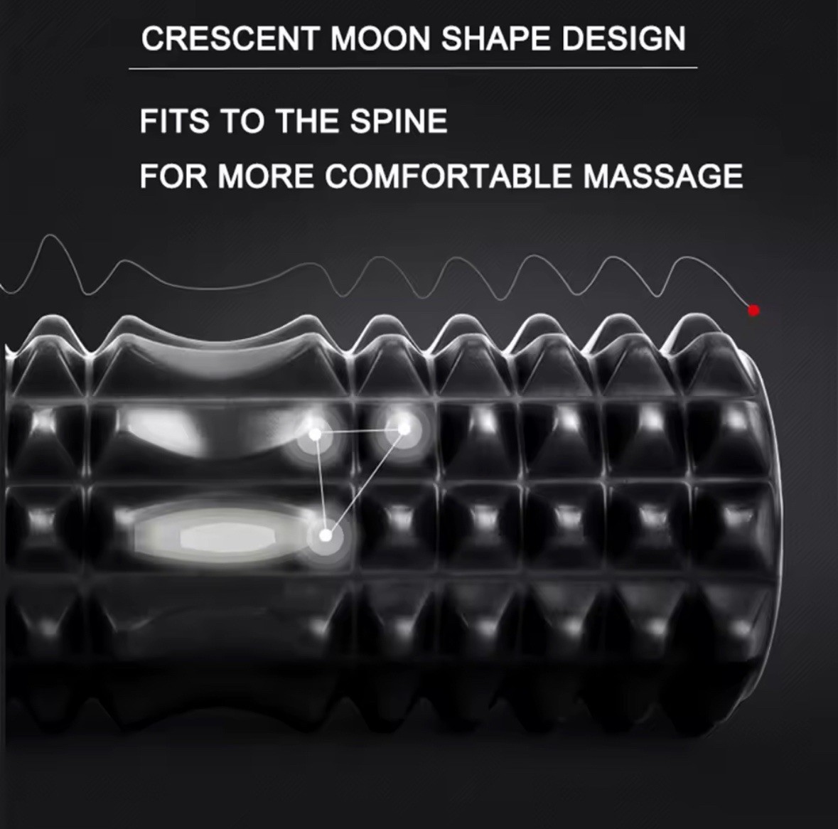 Black Foam Roller 30cm Yoga Column