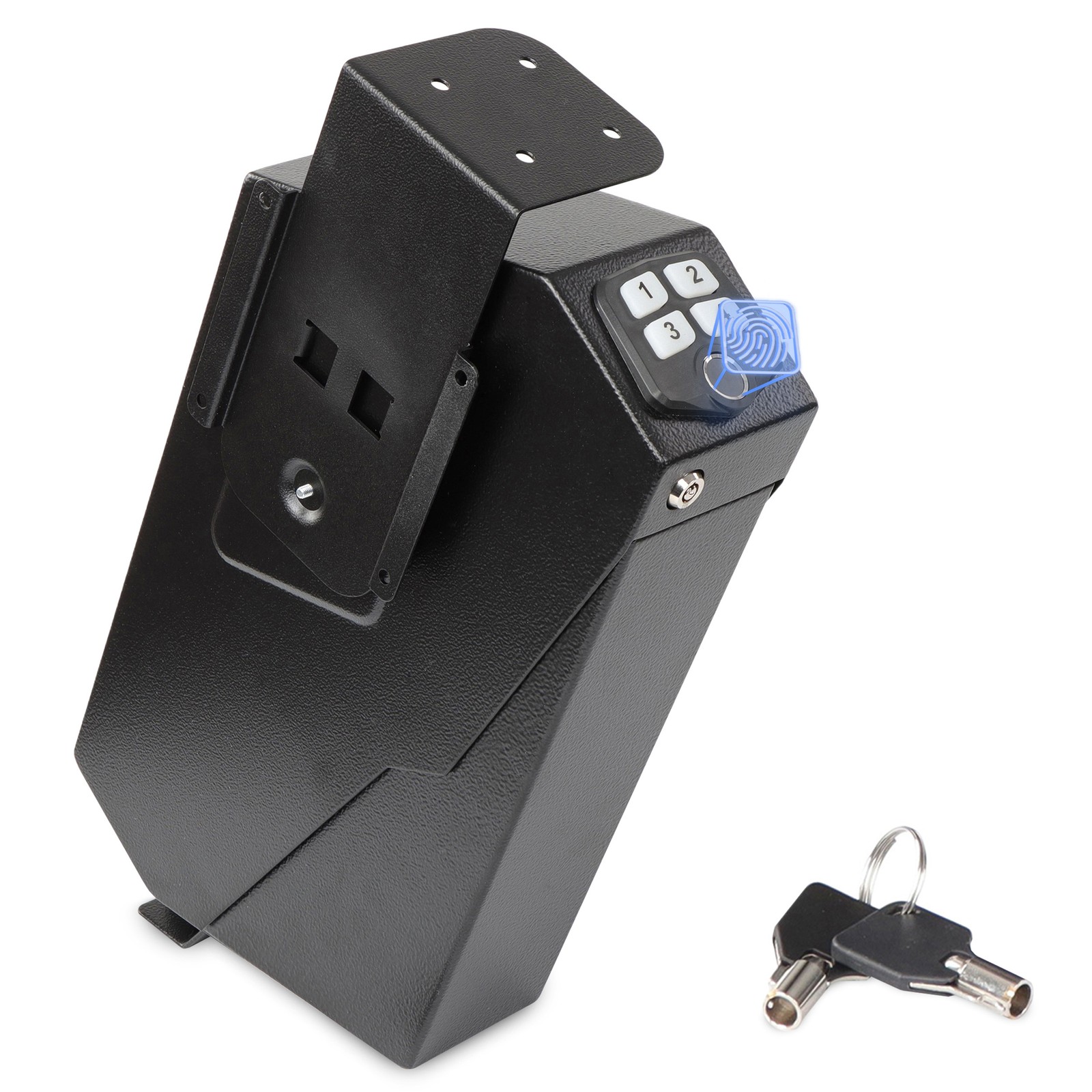 Tactical45 Biometric Gun Vault Pistol Safe for Nightstand - Passcode Pistol Safe