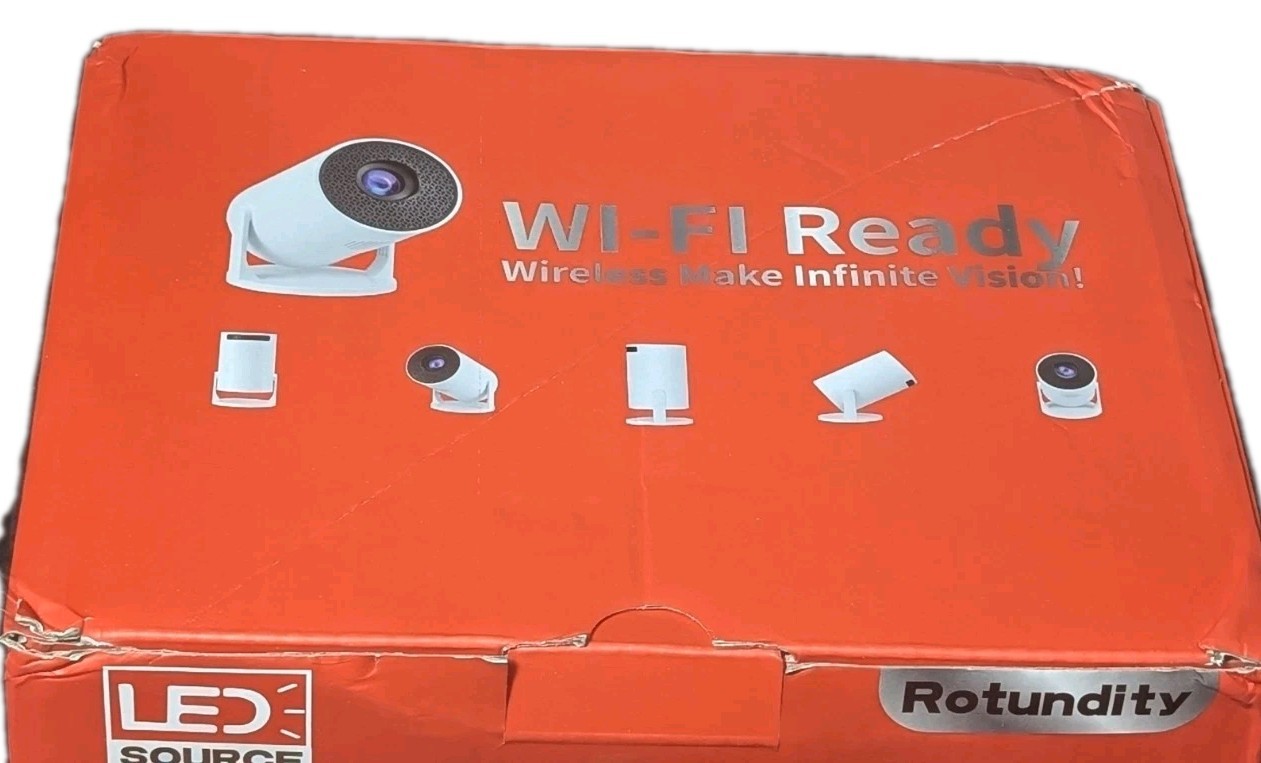 Rotundity Mini Projector Wi-Fi Ready Large Screen Screen Mirror High Definition