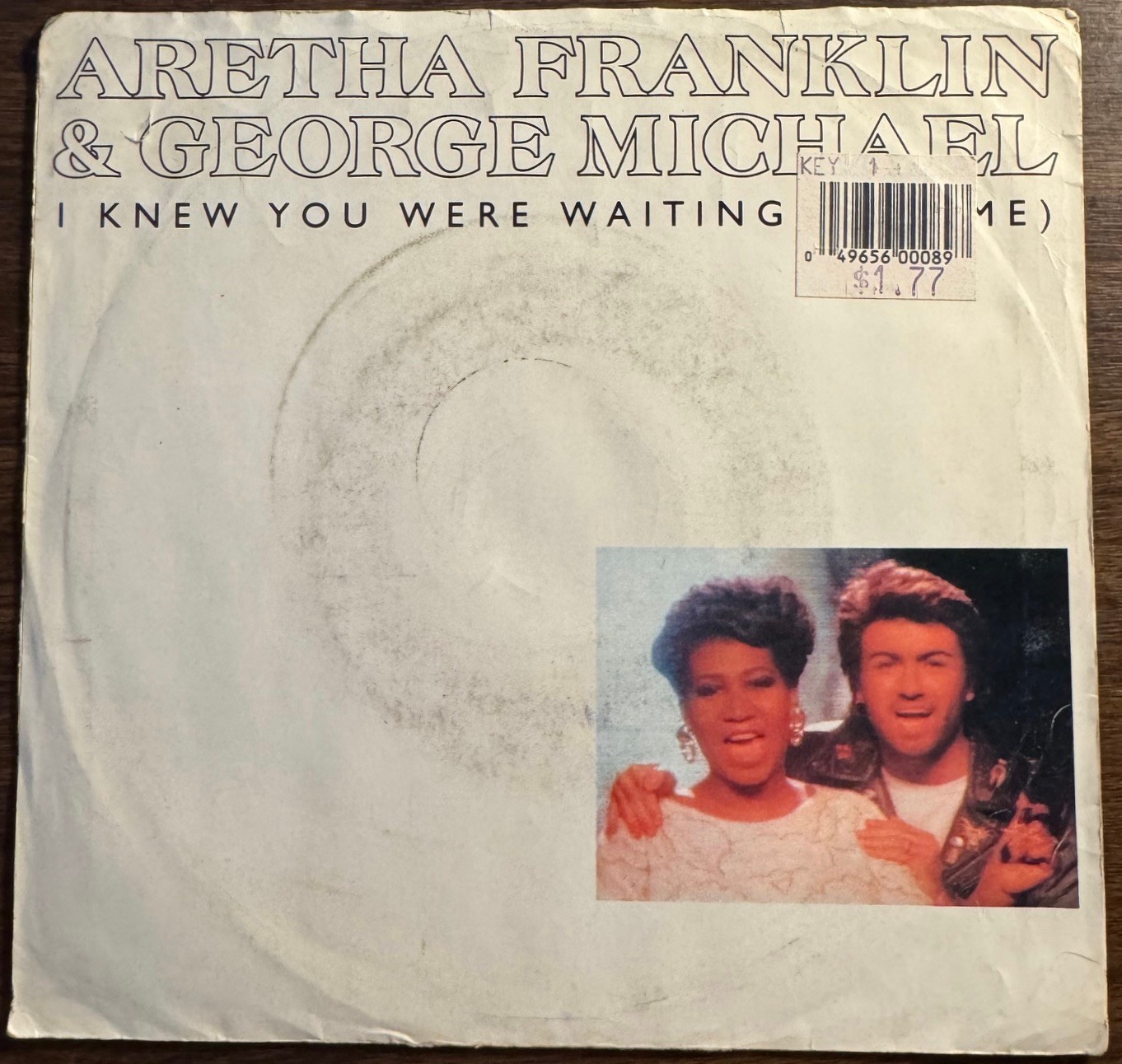 Aretha Franklin & George Michael I Knew You Were Waiting *Picture Sleeve ONLY*