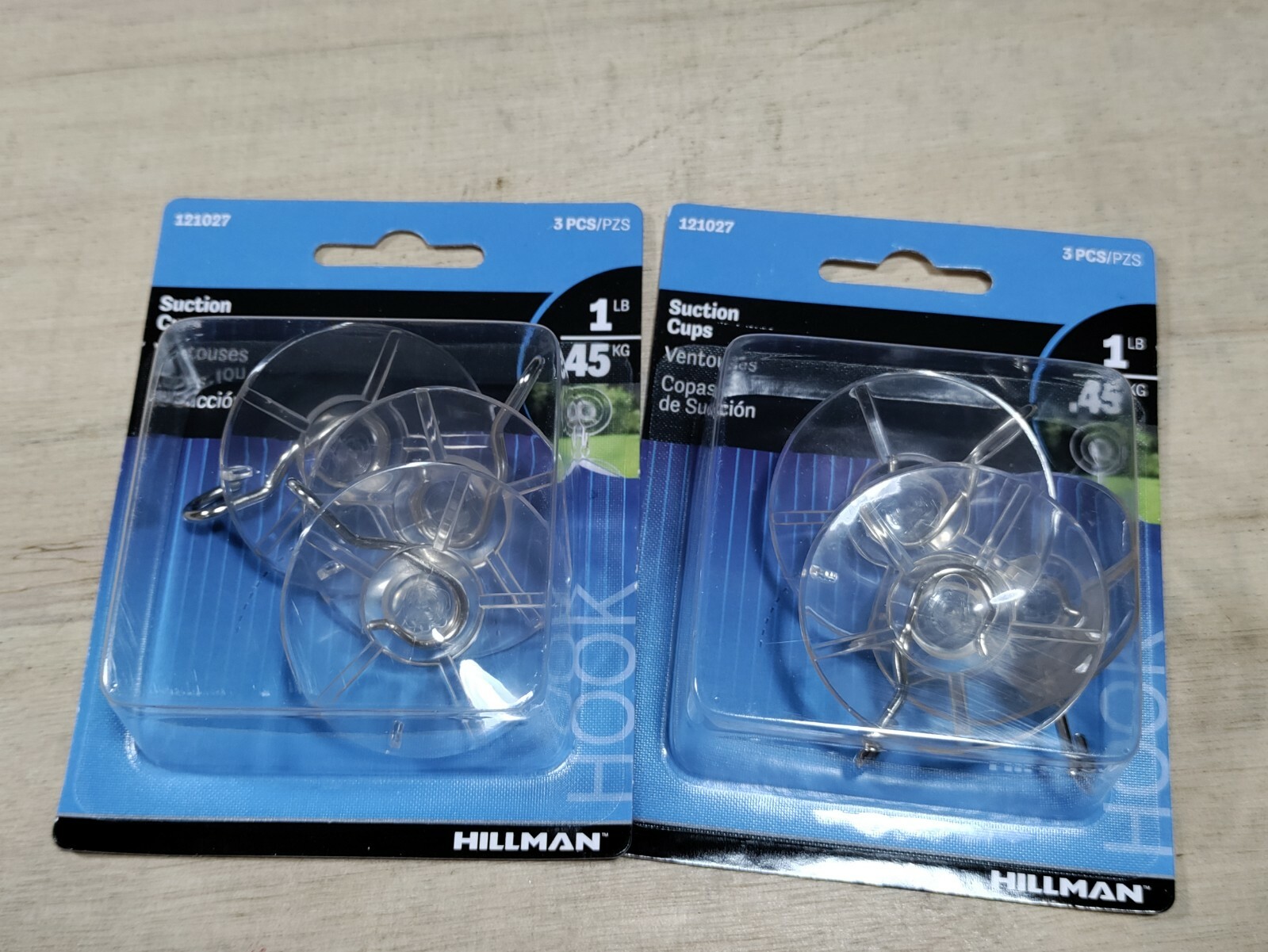 Hillman Pressure Mount Suction Cups 121029 LOT OF 4x 2 SUCTIONS PER PACK