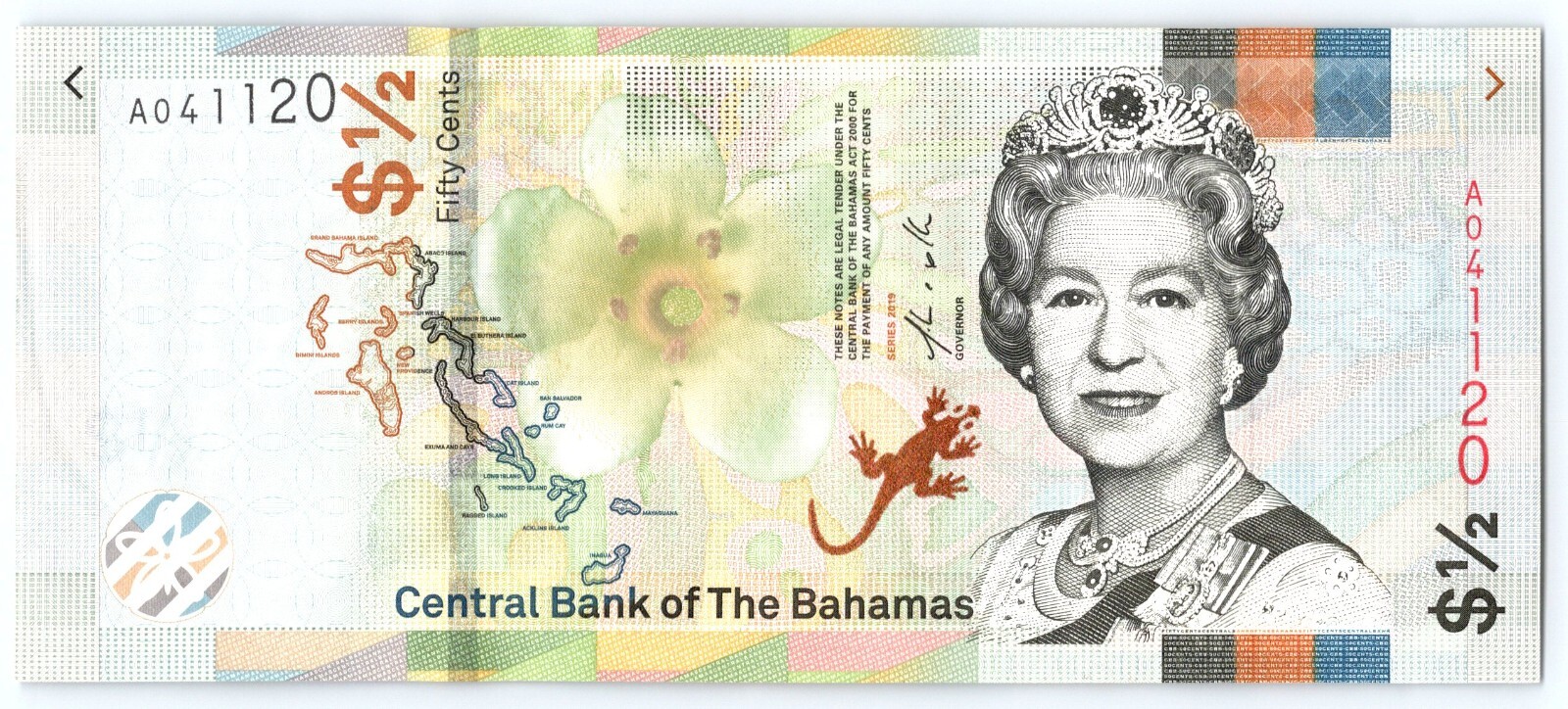 Bahamas - 1/2 Dollar (50 Cents) - 2000 - WPM# A041120