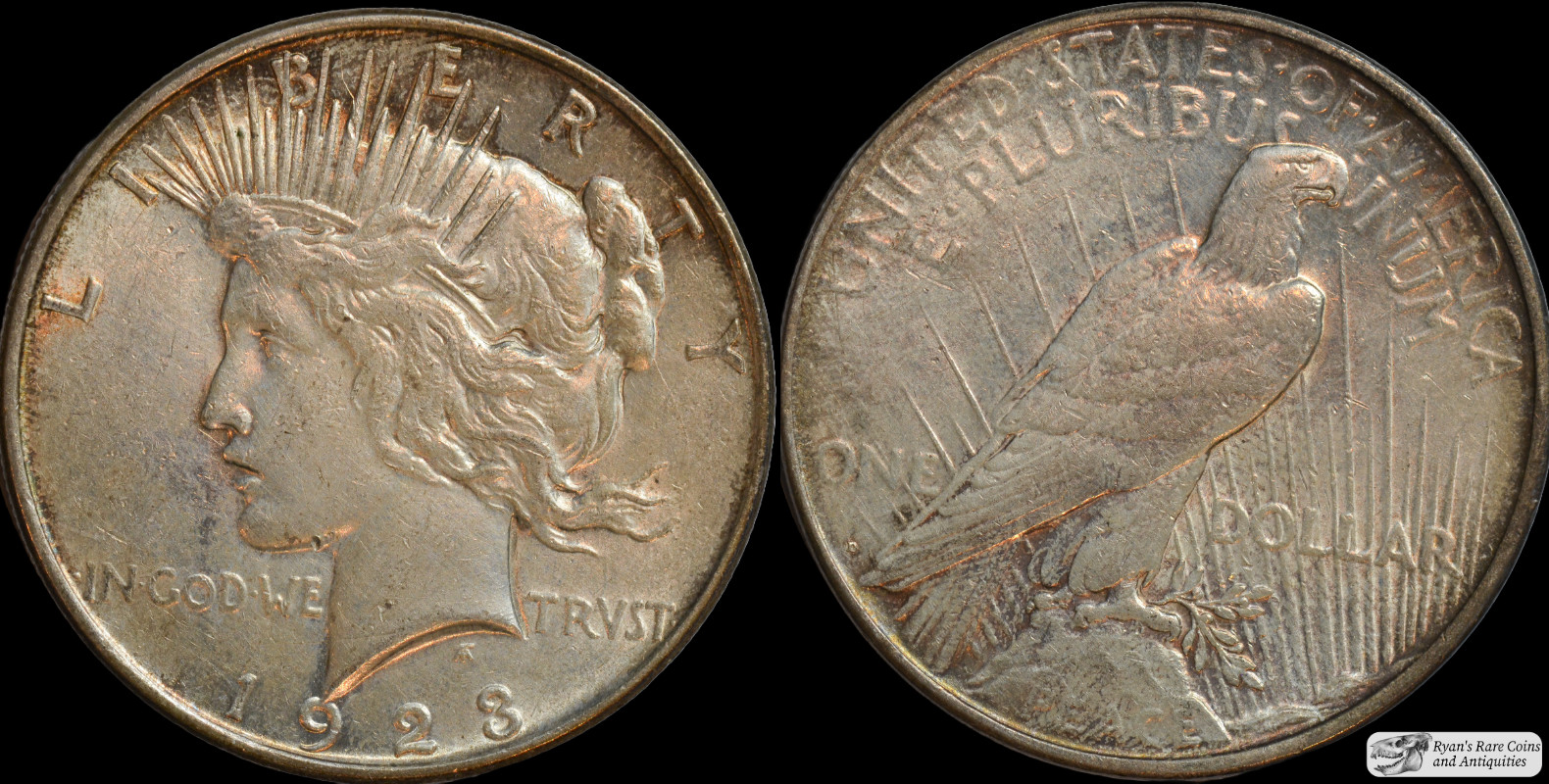 1923 D Peace Silver Dollar, Almost Uncirculated Condition, Free Ship, C7297