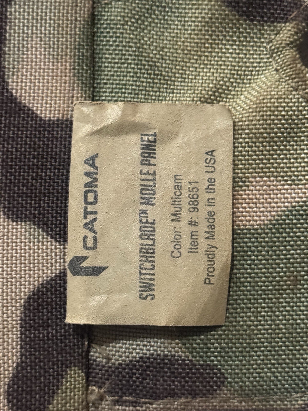 Catoma Switchblade Molle Panel, 98651, Multicam, Modular Military Pack Panel