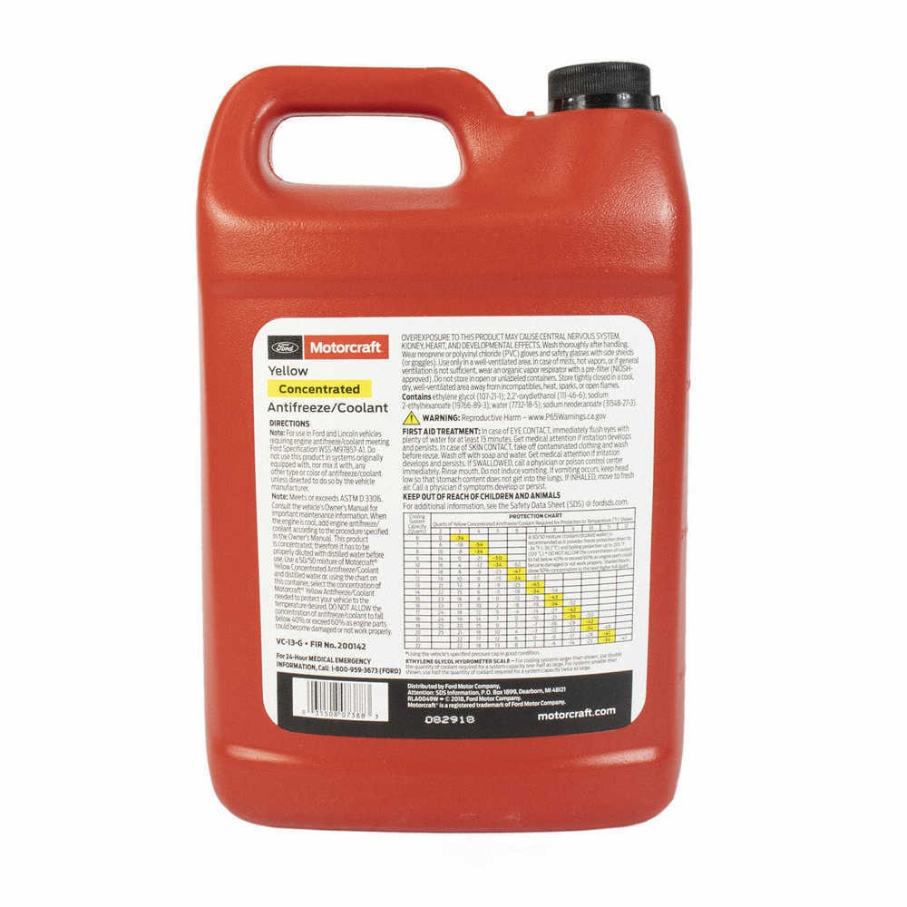Engine Coolant / Antifreeze-Yellow Concentrated Antifreeze / Coolant - Gallon