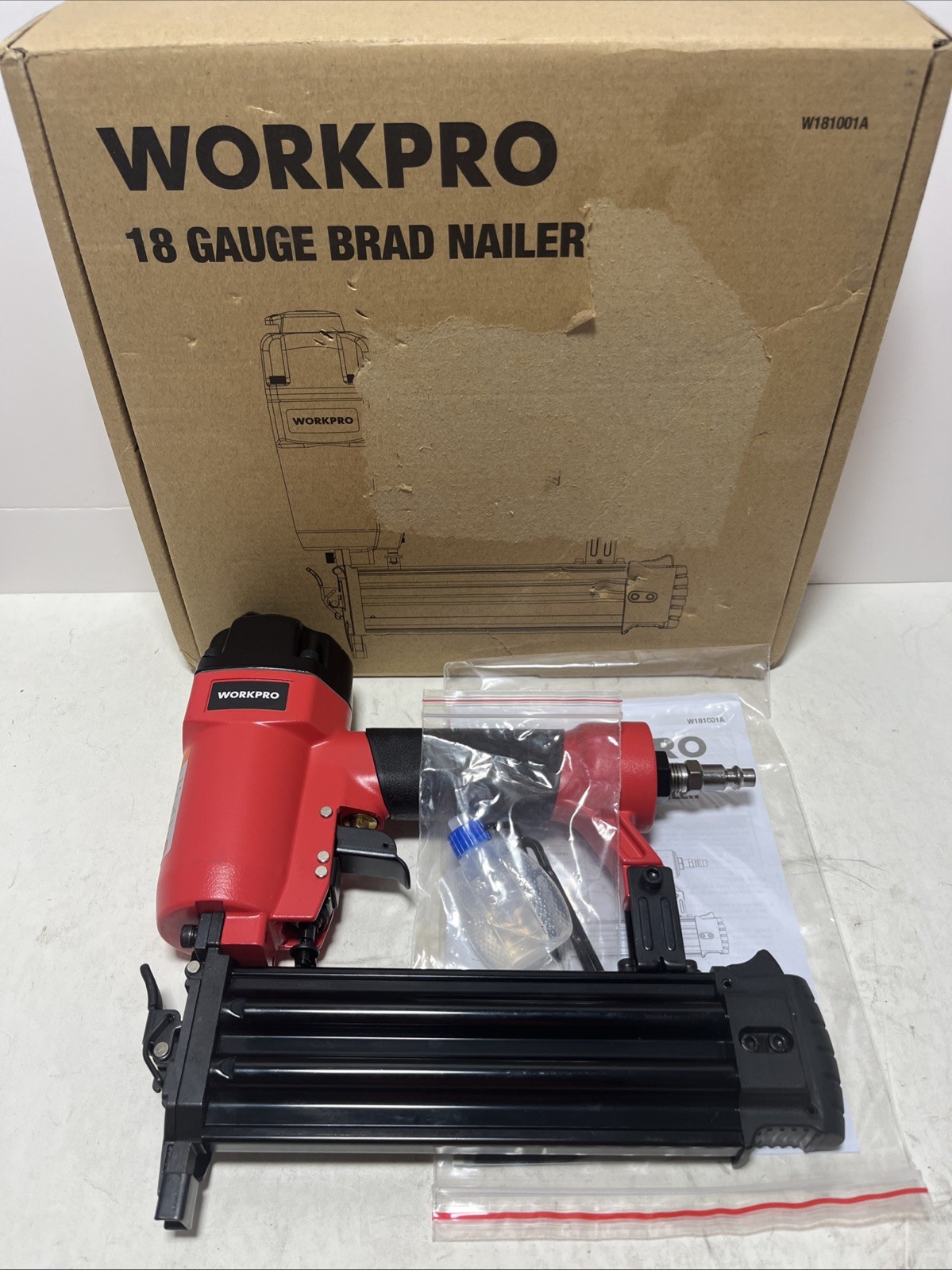 NEW Workpro 18 Gauge Brad Nailer W181001A Pneumatic