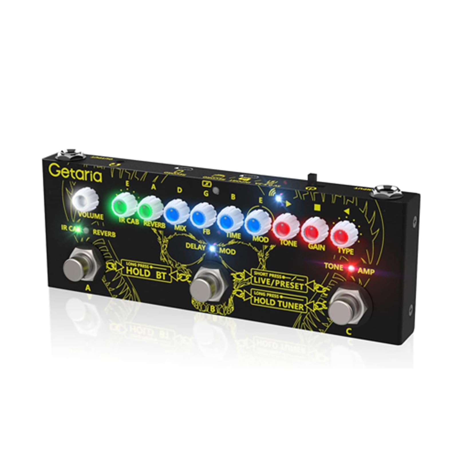 Guitar Multi Effects Pedal IR Cab Guitar Pedals Multi Effects Processor Delay...