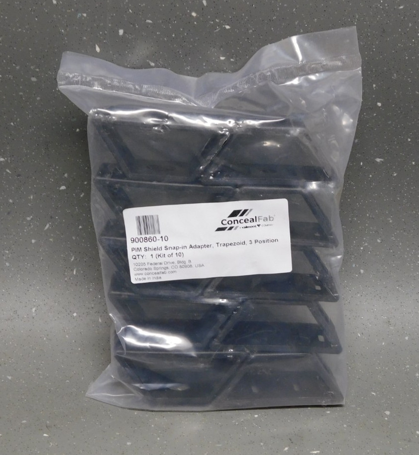 (10) ConcealFab 900860-10 PIM Shield Snap-In Trapezoid 3-Position Adapters