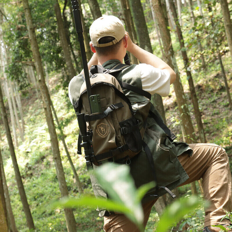 TOURBON Hiking Day Pack Hunting Backpack Rifle Stock Carry Molle Bag Gun Holder