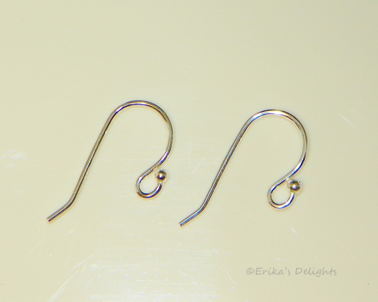 Sterling Silver Earwires with 2mm Ball (2 Pairs)