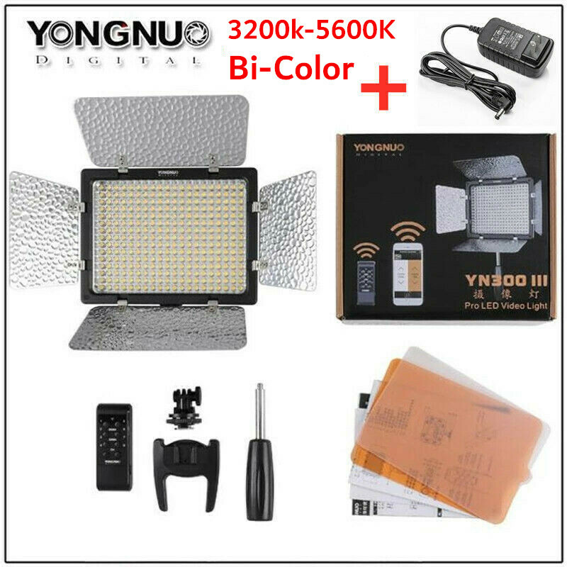 YONGNUO YN300 III YN300III Led video Light Panel 3200K-5600K fr Canon Nikon Sony