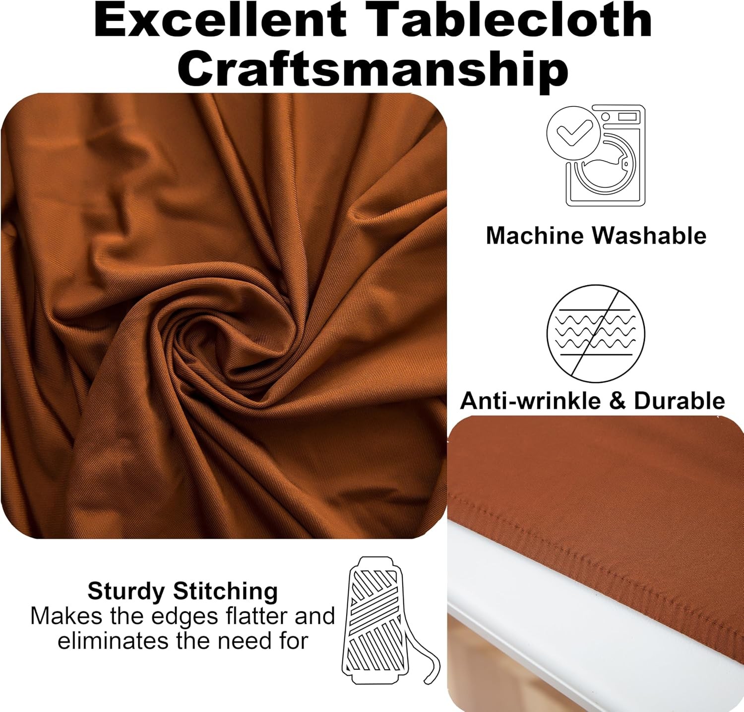 Rectangle Spandex 4 FT Fitted Tablecloth, Elastic Folding Picnic Table Cloth,