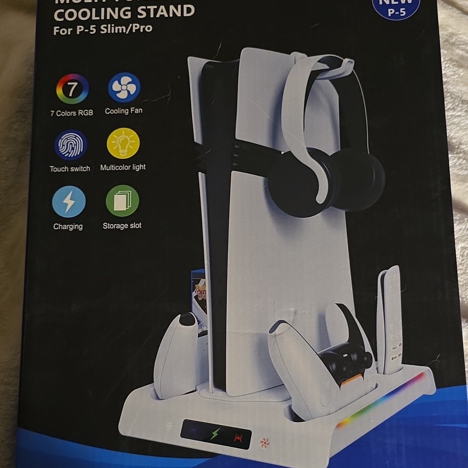 Cooling Charging Dock for P-5 Slim/Pro, RGB Lighting, Storage, Earphone Hook