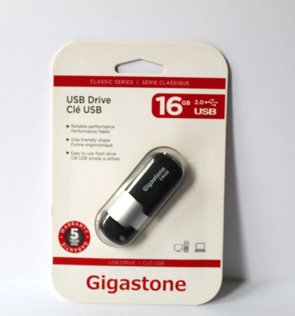 Gigastone 16GB USB 2.0 Flash Drive – Brand New Factory Sealed