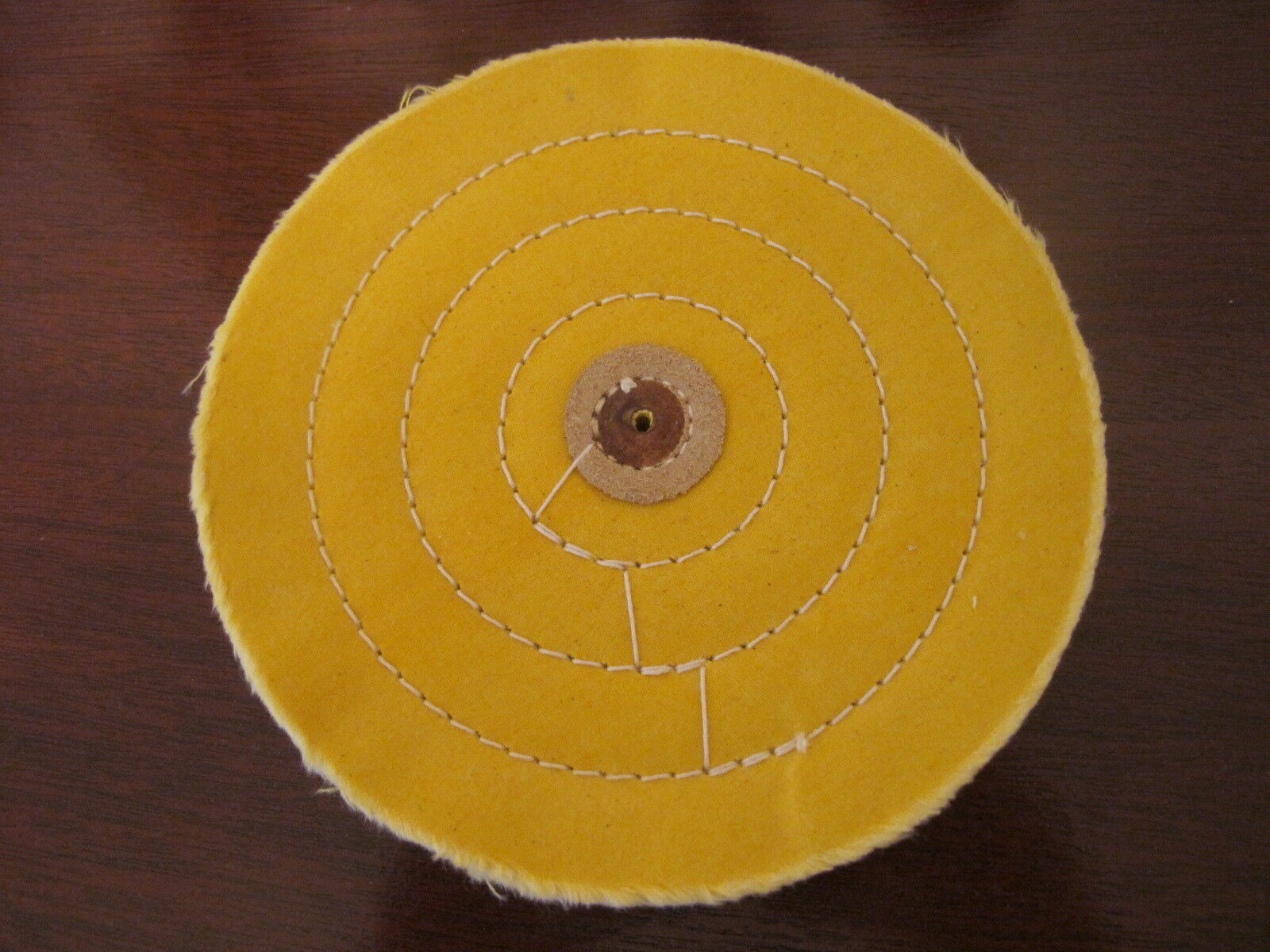 Divine Brother 7" x 50 PLY yellow MUSLIN BUFF STITCHED POLISHING WHEEL LEATHER C