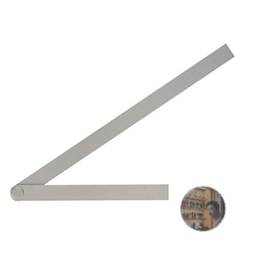 Shinwa Sokutei 25cm Stainless Steel Adjustable Angle Gold Measurer 62502 New