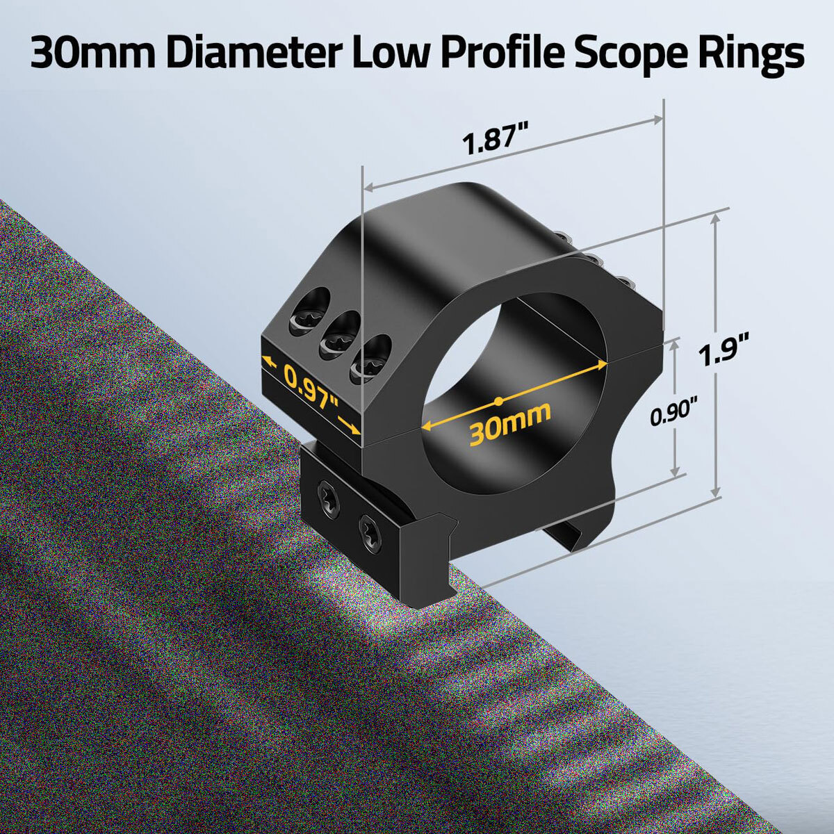 2-Pieces 30mm Scope Rings Medium Profile Scope Mount For Picatinny Rail Mount US