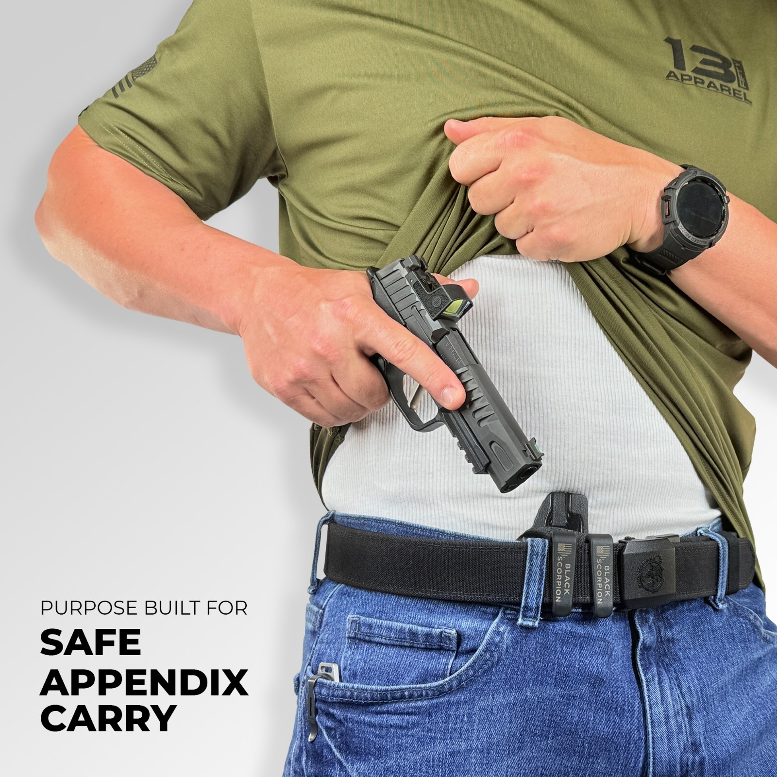 AIWB Dual Clip X Holster fits CZ Shadow 2 Compact w/ Streamlight TLR-7X