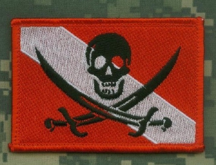 US NAVY SEAL PIRATE CALICO JACK SKULL JTF ODA UDT COMBAT DIVER vêlkrö PATCH