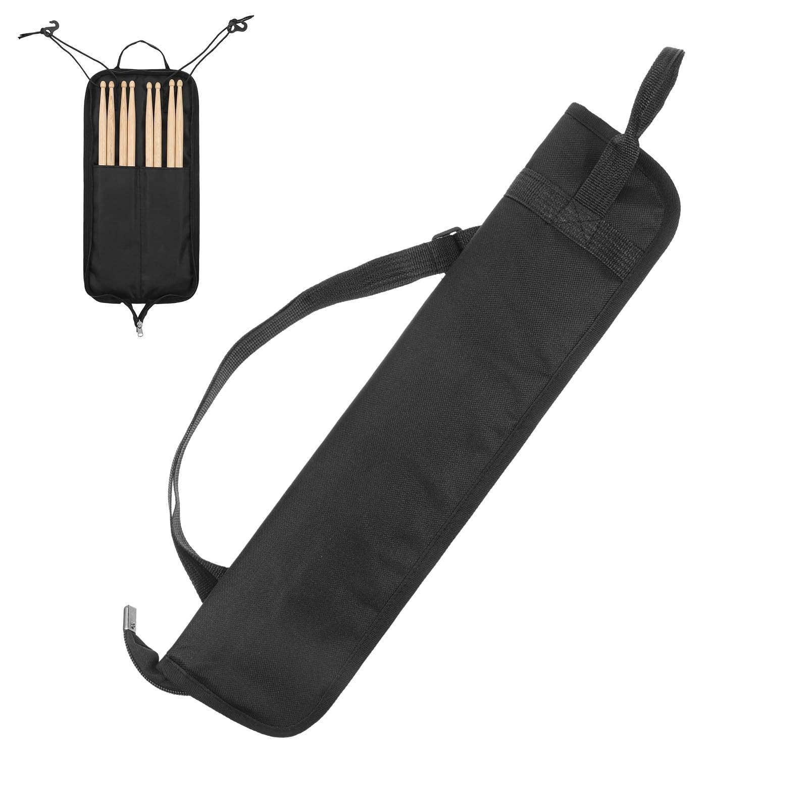 Bolsa baquetas con ganchos colgar, organizador portátil para baquetas pequeñas.