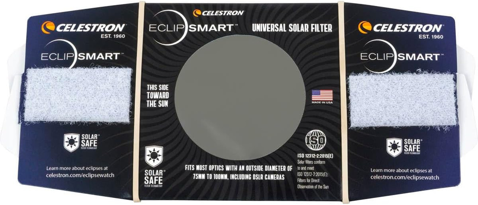 – Eclipsmart Safe Solar Eclipse Telescope and Camera Filter – Meets ISO 12312-2: