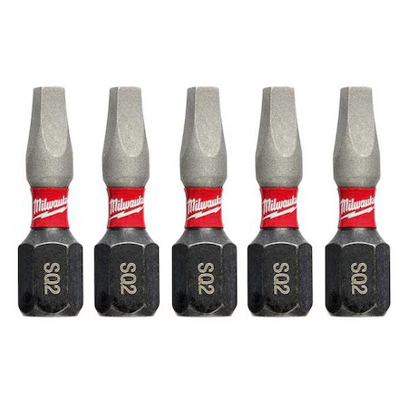 Milwaukee Tool 48-32-4605 Shockwave Impact Square Recess No. 2 Insert Bits (5
