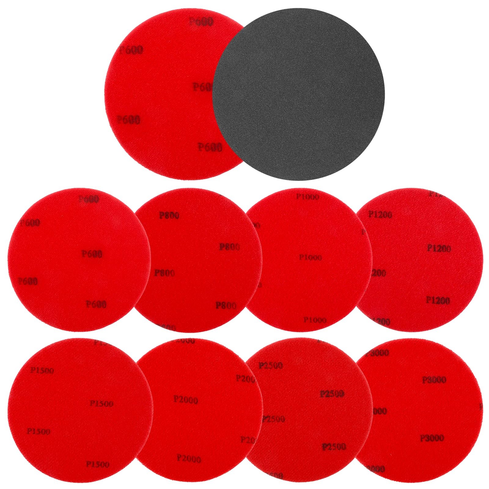 8-Pcs Bowling Ball Sanding Pads Resurfacing Polishing Cleaning Grit 500-3000