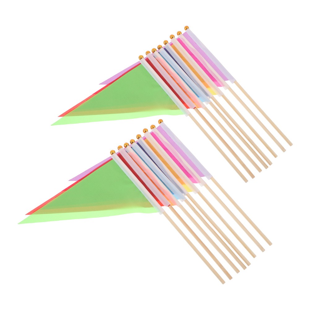16pcs Marker Flag, Triangular Yard Flags for Garden Surveying and Dog Training,