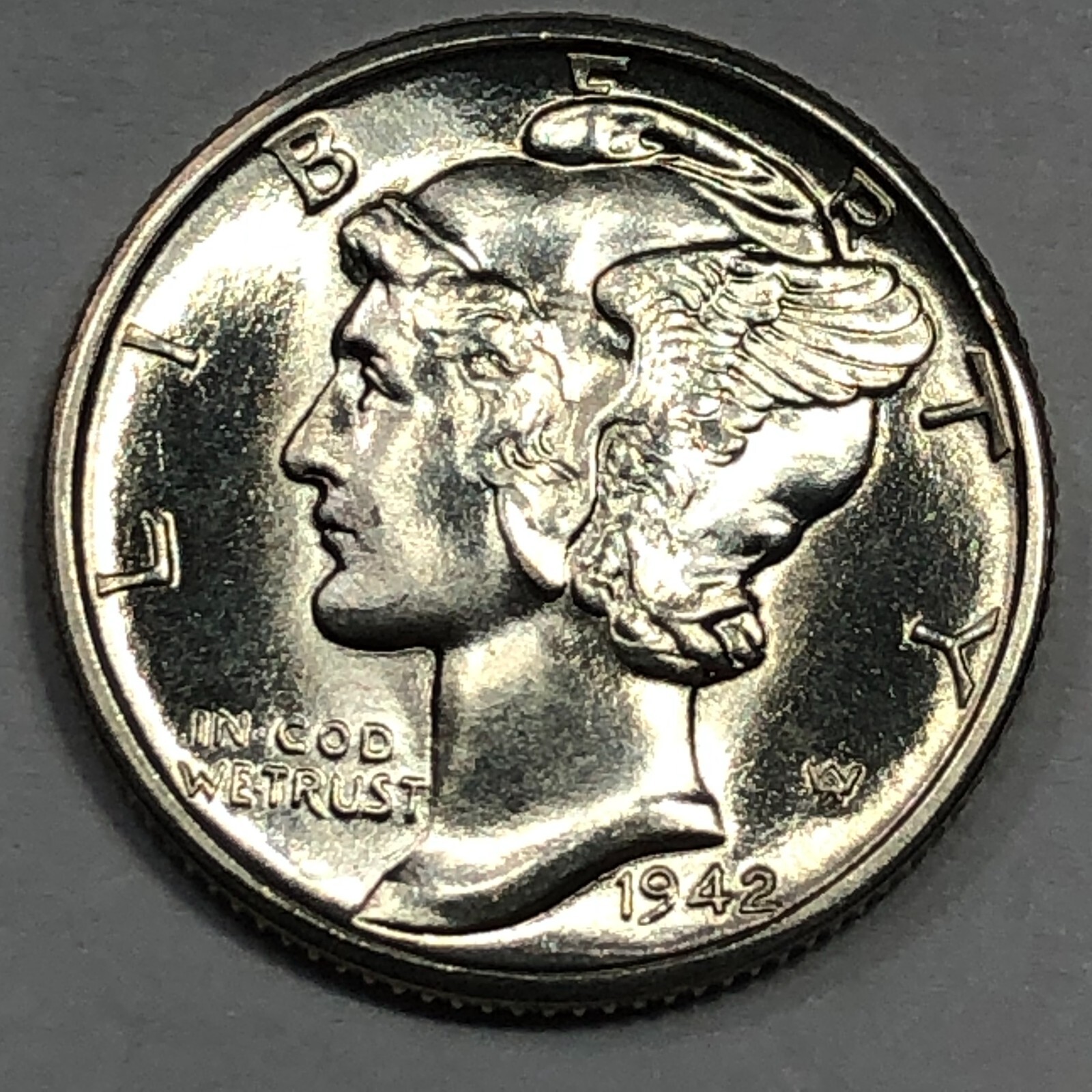 1942-D  Uncirculated Mercury Silver Dime -  #19793