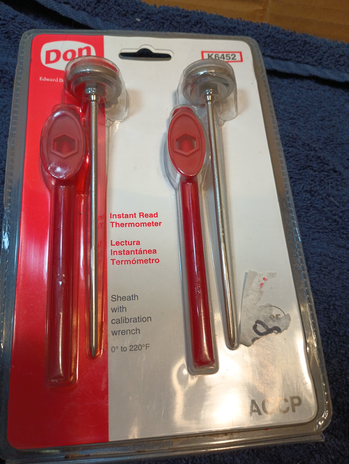 Pair of Don Instant Read Thermometer K6452-NEW-Fixed US shipping