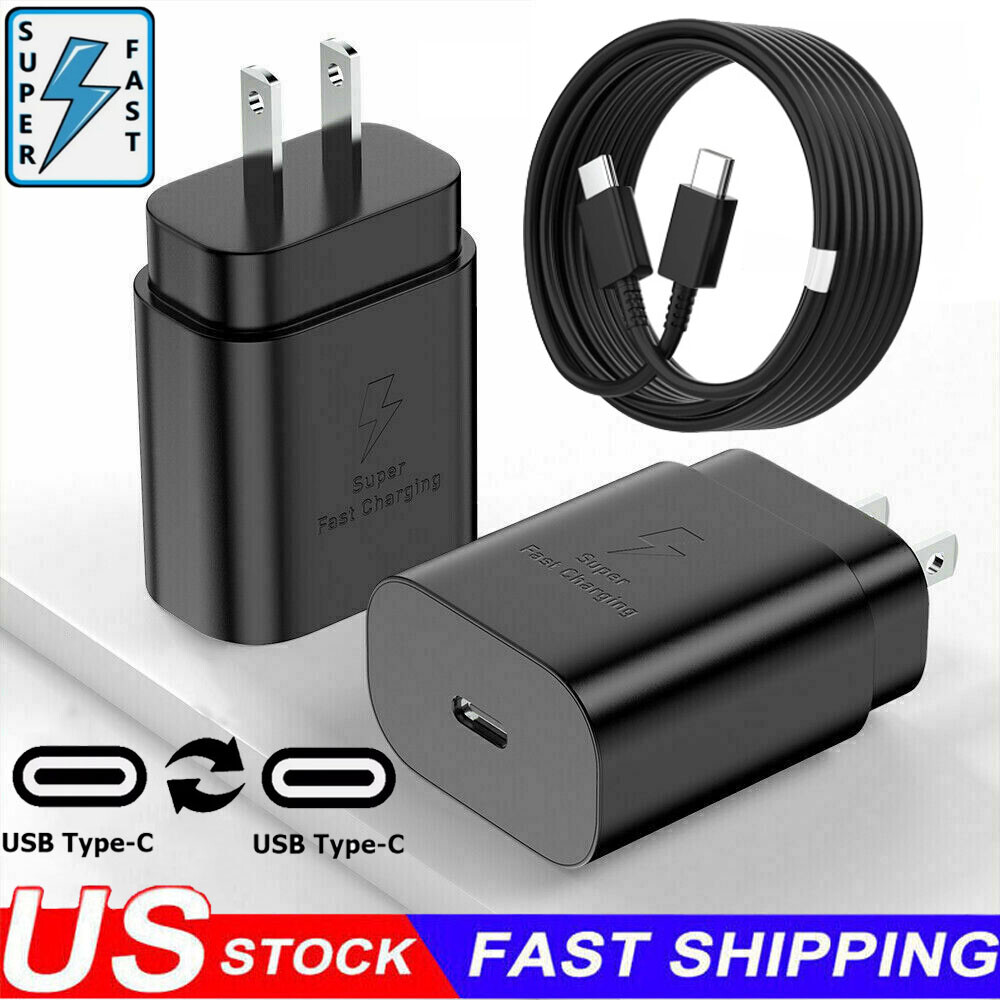 Original 45W Fast Wall Charger+Type C Cable For Samsung S26 S25 S24 S23 22 Ultra