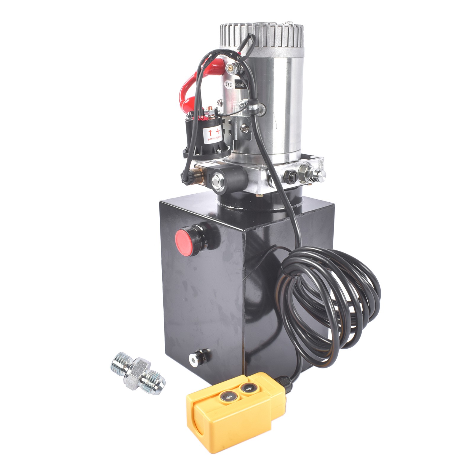 Single Acting 8 Quart 2 Gal Hydraulic Pump Dump Trailer Pump Power Unit 12V