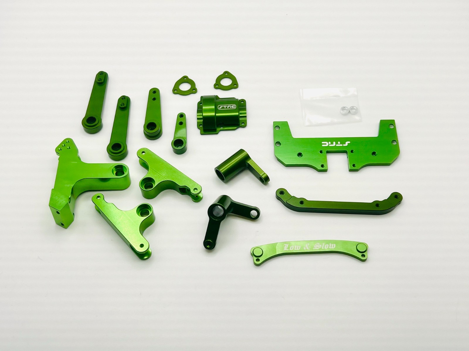 ST Racing Concepts 1/10th Redcat Lowrider Aluminum Option Parts set (Green rare!