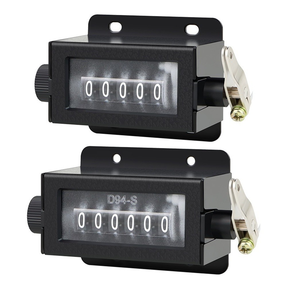 2pcs Mechanical Counter with Twist Knob for Punch and Printing Machinery