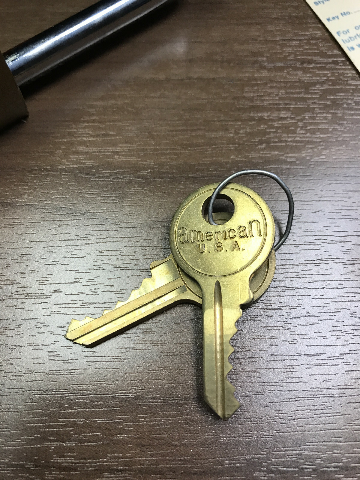 Vintage American Lock Padlock, Model # 206, Keyed Different (KD), NOS