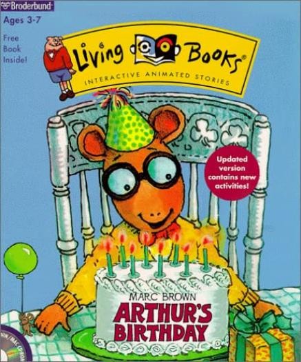 Arthur's Birthday PC MAC CD learn word vocabulary shapes computer literacy game!