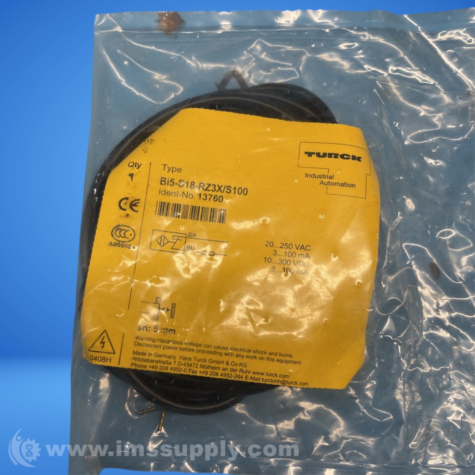 Turck BI5-S18-RZ3X/S100 Inductive Proximity Sensor FNFP