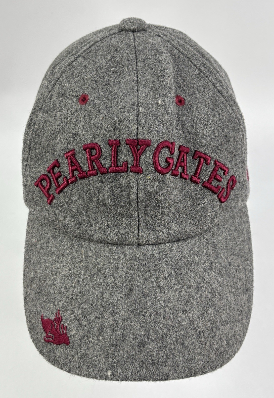 Unisex Pearly Gates Grey/Maroon Wool-Blend Golf Hat/Cap