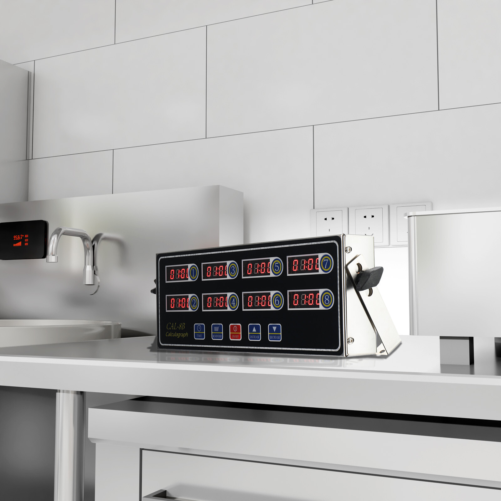 8 Channel Digital Timer Kitchen Cooking Countdown Timing Remind Loud Alarm