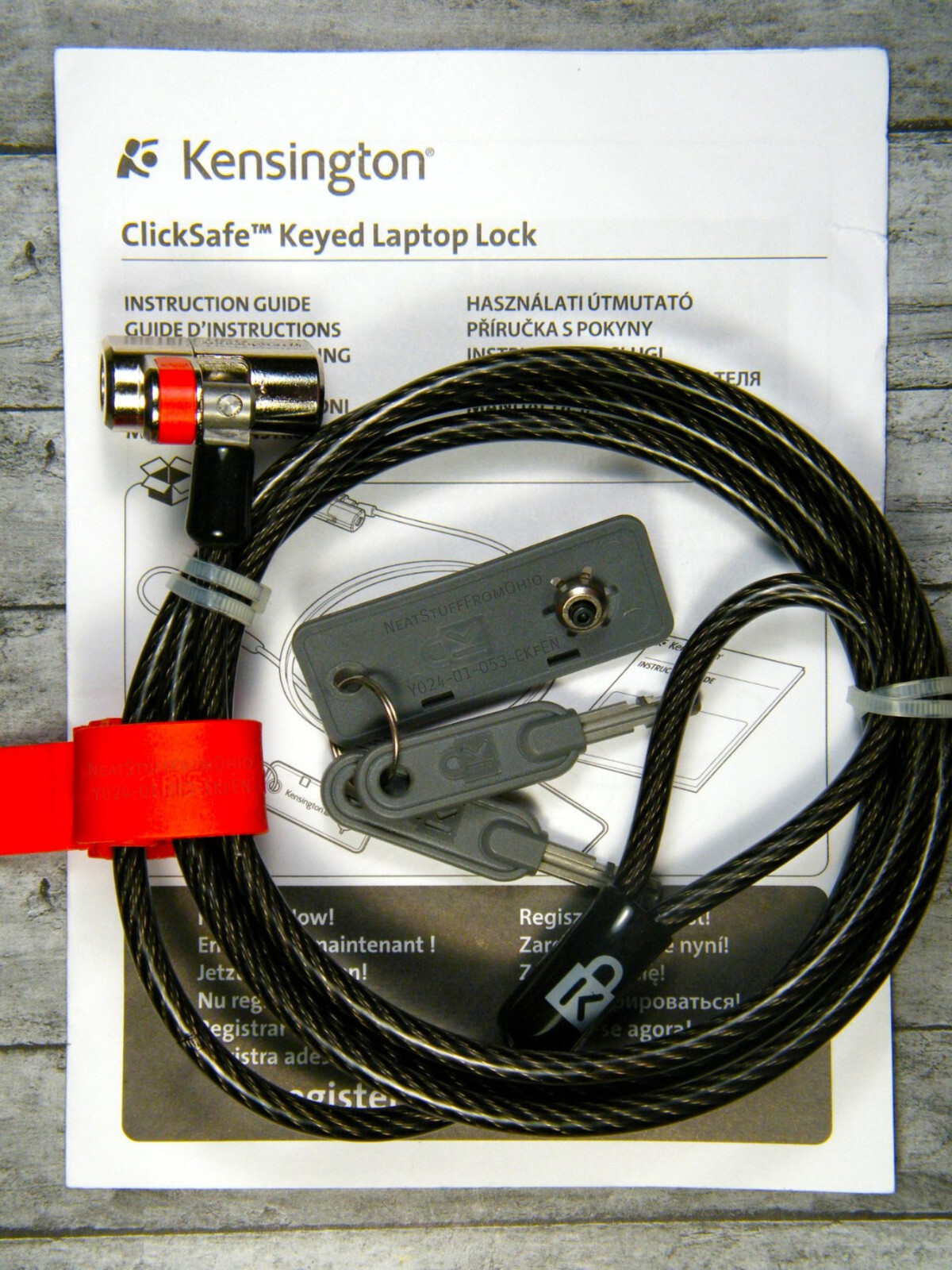 LAPTOP LOCK, CABLED, KEYED, PREMIUM KENSINGTON CLICKSAFE™ TECHNOLOGY K64637WW 💻