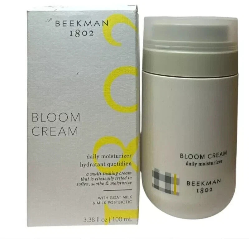 (2 Pack) BEEKMAN 1802 Bloom Cream Daily Moisturizer With Goatmilk 3.38 oz - New