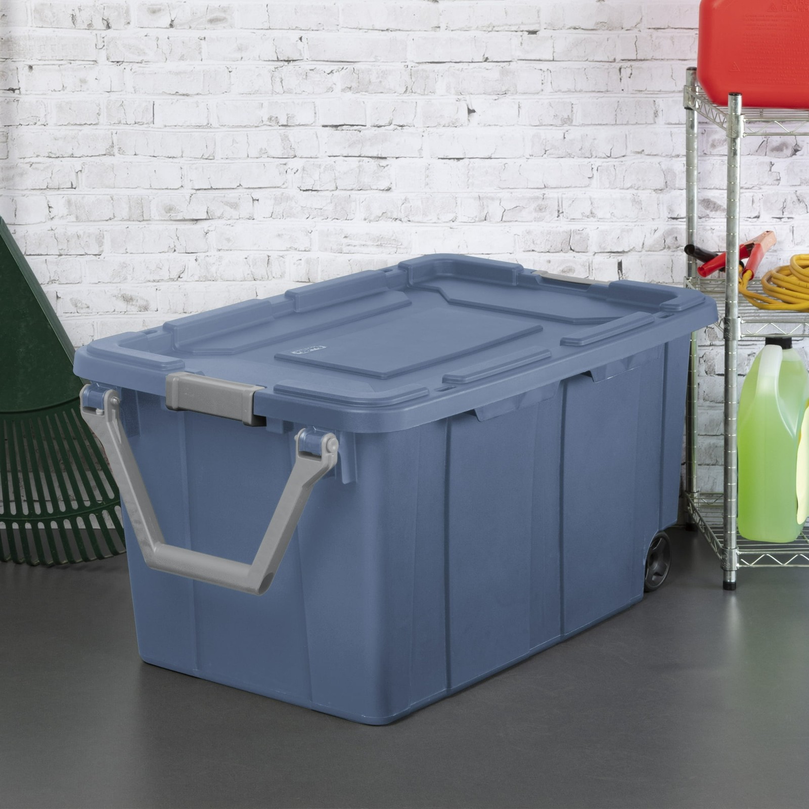 Sterilite Extra-Large Wheeled Industrial Storage Bin, 40 Gallon, 2pack