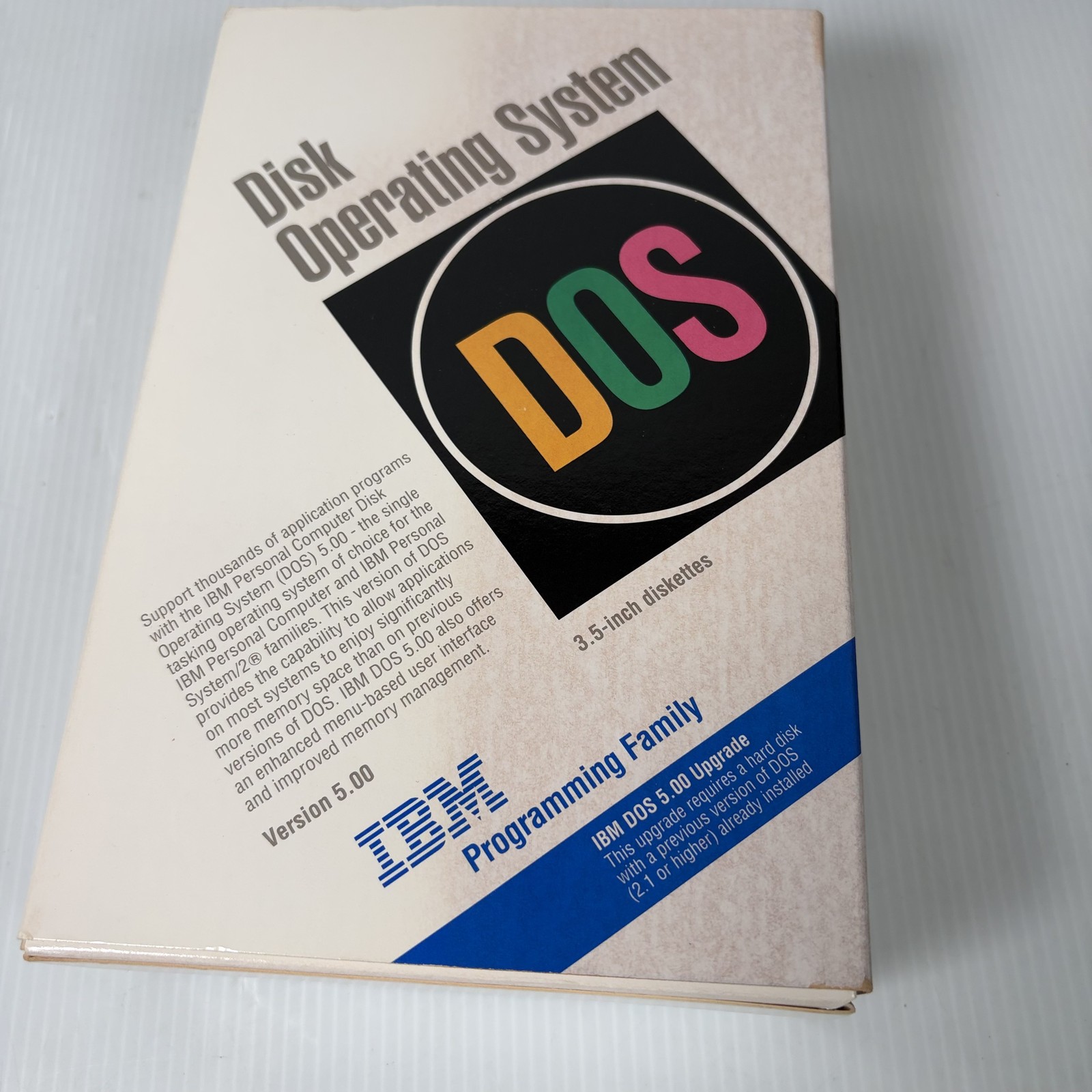 Vintage IBM DOS 5.0 Upgrade Kit Disk Operating System Software 3.5" Floppy Disks