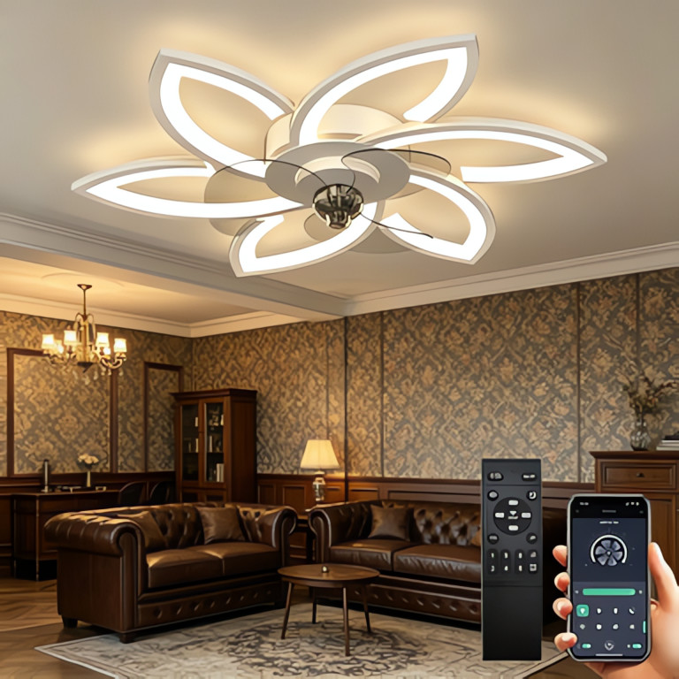 Variable Intensity Ceiling Fan with Light Indoor Home Decor Ceiling Lighting