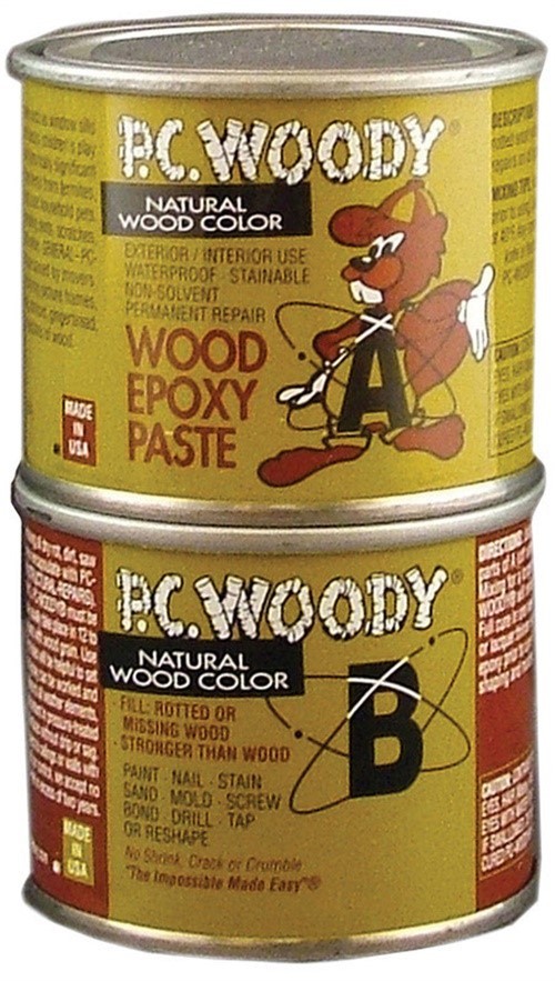 PC-Woody WOODY 12 OZ Tan Medium Strength Indoor/Outdoor Wood Epoxy Paste 12 oz.