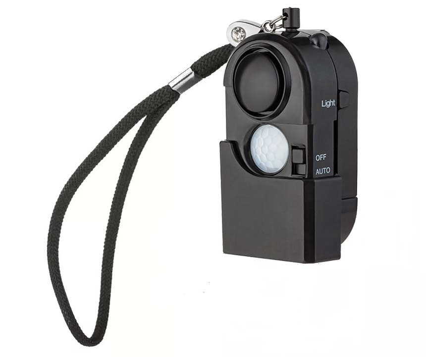 Portable Motion Sensor Alarm SOS Alert Personal Perimeter Security 120dB Siren