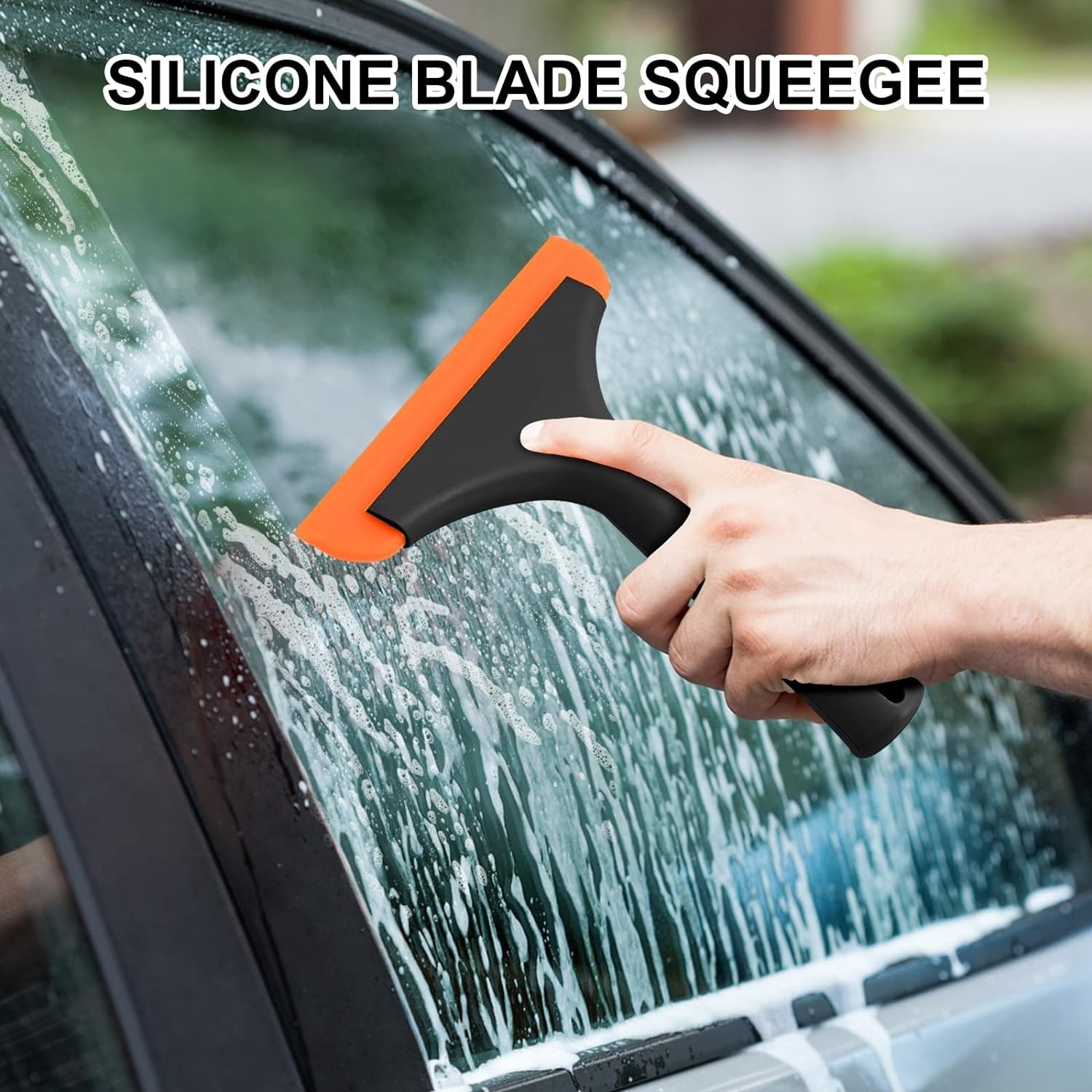 Mini Silicone Window Squeegee for Car Windshield Mirror Shower Glass Cleaning