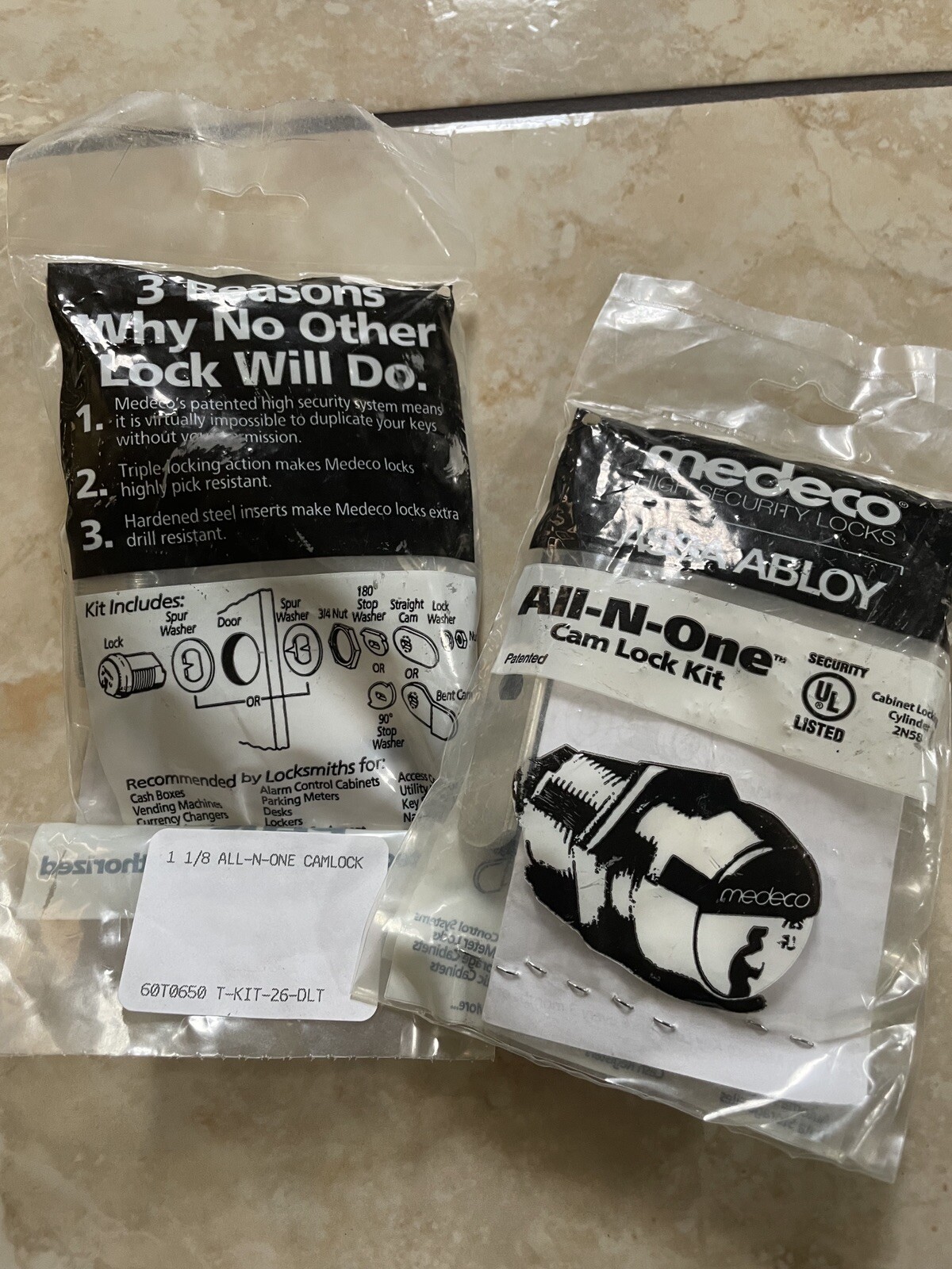 Tidel Safe MEDECO 1-1/8" Camlock Kit (1-1/8 All-in-One Camlock Kit) 60T0650T